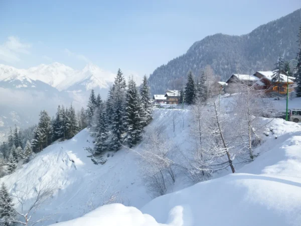 Vue sur la station de sky de Modane