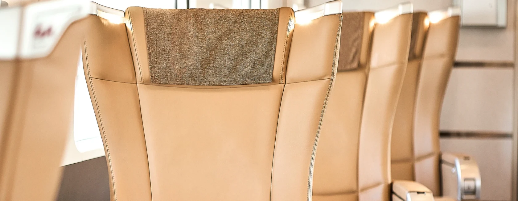 Sièges confortables à bord des trains Trenitalia