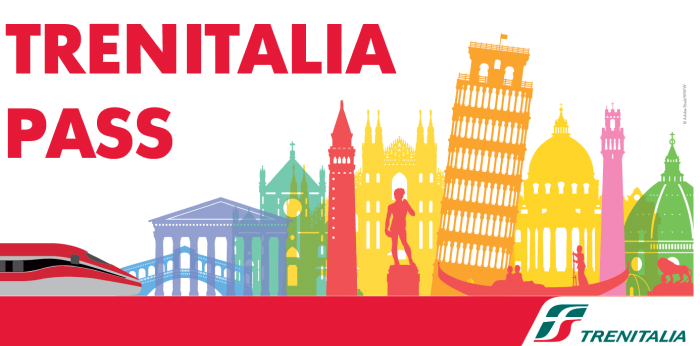 Visuel promotionnel du Trenitalia Pass, l’offre de voyage flexible permettant d’explorer l’Italie en train à grande vitesse Frecciarossa