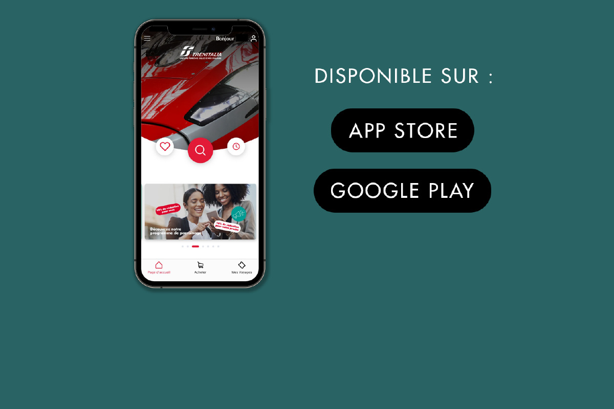 Application disponible sur Ios et Android