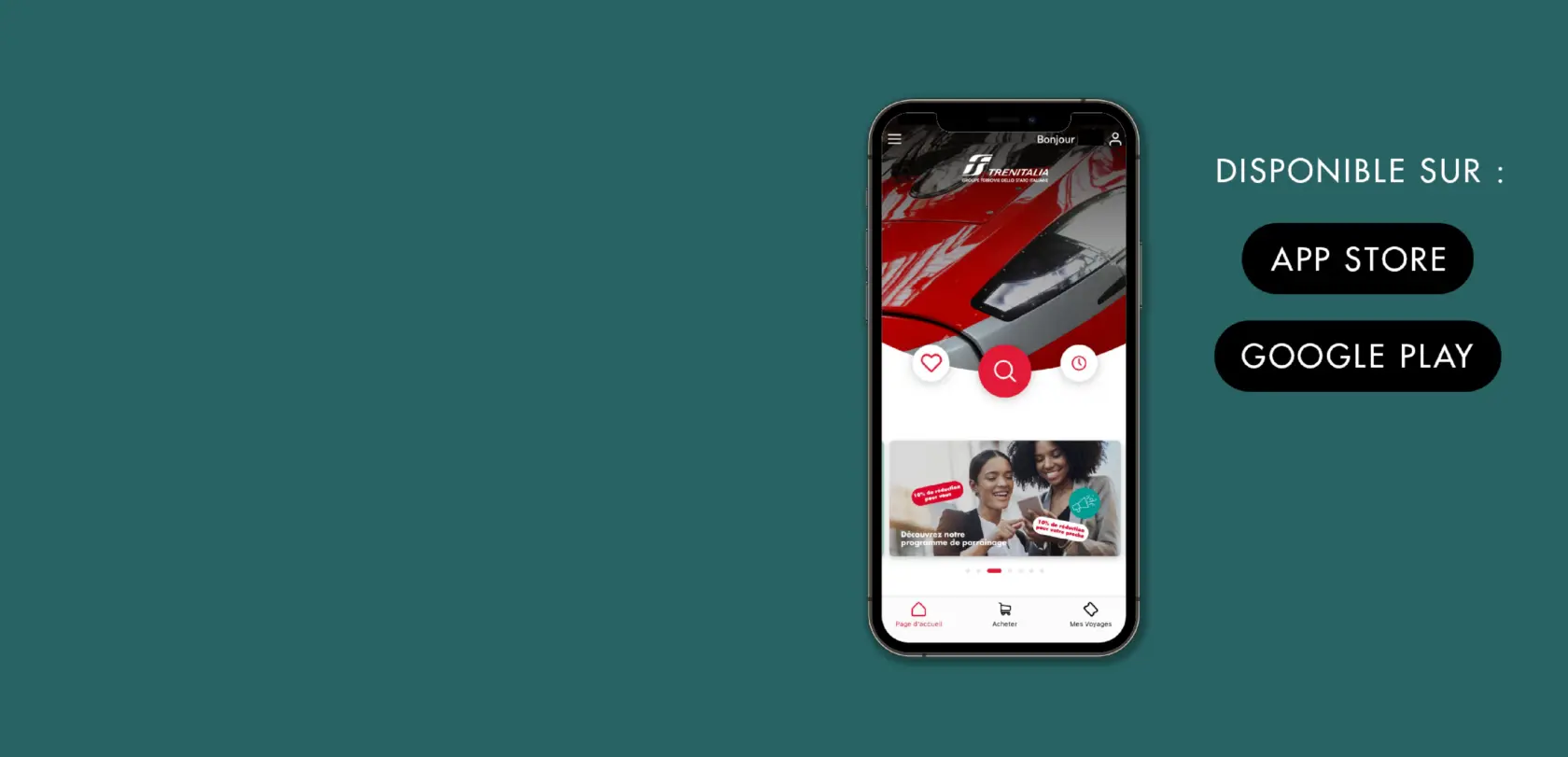 Application disponible sur Ios et Android